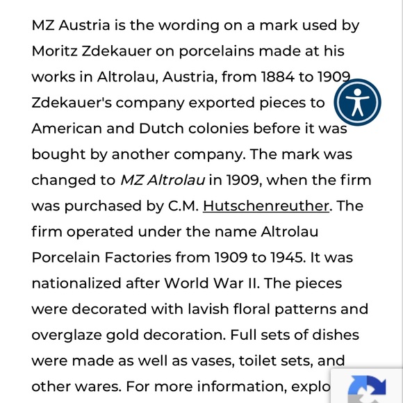 Antique Plate - MZ Austria with Hand-Painted Grapes - Picture 3 of 7